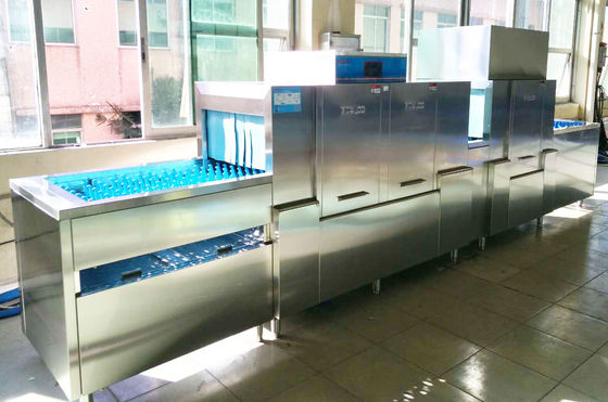 Chine lave-vaisselle à longue chaîne ECO-L530P2H de l'acier inoxydable 630KG pour des hôtels fournisseur
