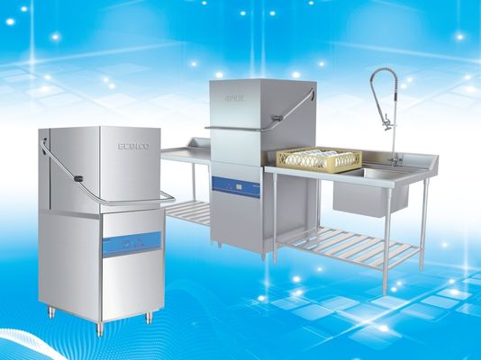 Chine Type extérieur poli lave-vaisselle de capot avec le système de contrôle de température de rinçage fournisseur