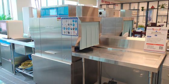 Chine Haut lave-vaisselle de convoyeur de support d'effet nettoyant avec l'anti bec de blocage fournisseur